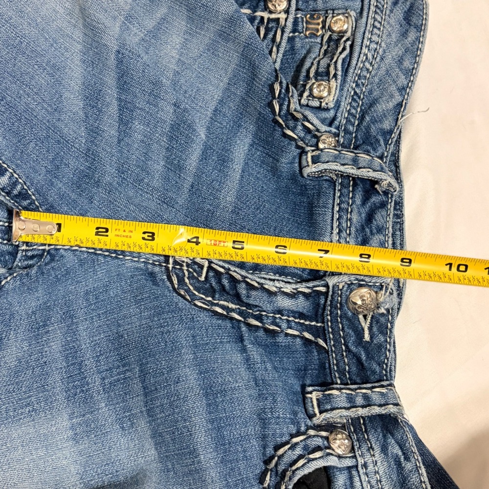 Miss Me Blue Bootcut flare Jeans with rhinestone details on the back pockets - Picture 10 of 14